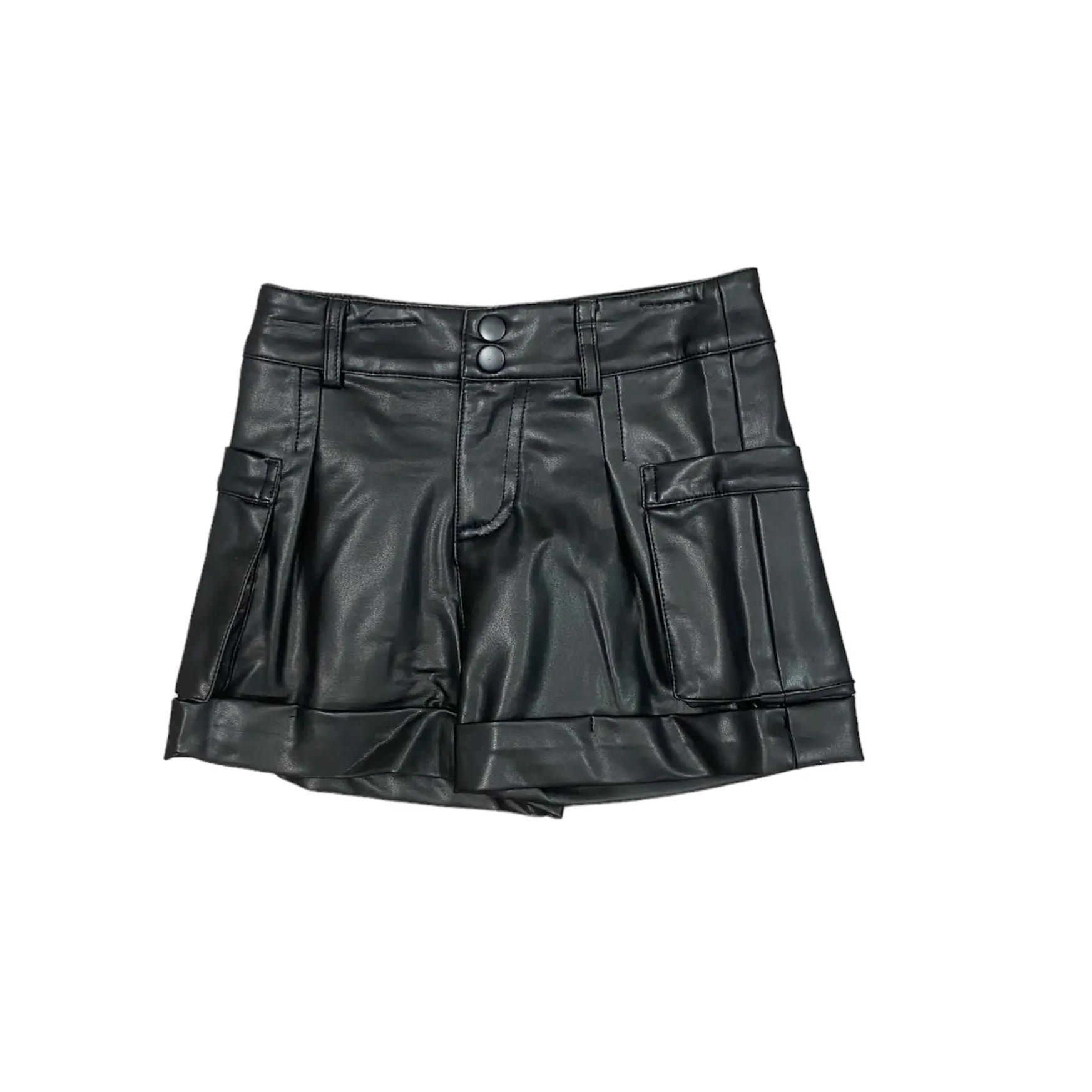 Black Leather Shorts