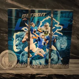 Sublimation Football 20oz Tumbler| Detriot Lions