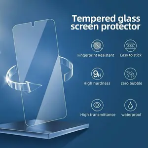 9H Diamond Tempered Glass Screen Protector for Samsung S21 to S25 Ultra Fingerprint Resistant High Hardness Zero Bubble Waterproof