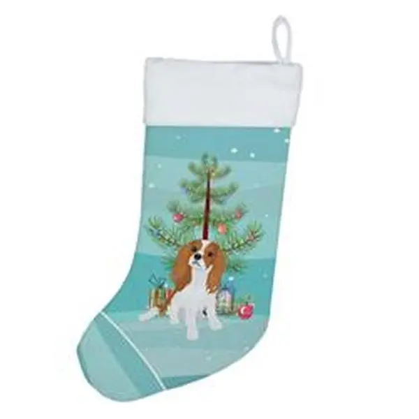 Adult Unisex Cavalier King Charles Spaniel Blenheim No.1 Christmas Stocking - 18x13.5 in, 0.4 lbs, 100% Polyester Suede, Soft Touch, Printed Art, Decorative Holidays Home Supplies, Festive Gift, 18 X 13.5 In, Machine Wash