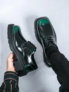 Men's Business Formal Lace Up Oxford Shoes, Fashionable Pointed Toe Shoes for Work Office, Male All-match Commuter Shoes for Daily Wear