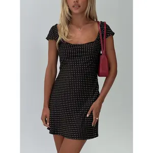 Lucienna Polka Dot Mini Dress Black / White
