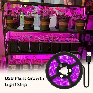 LED Light Plant Growth Lamp, USB Powered, Ideal for Indoor Shelves,  Desktop Plants, Floral Arrangements.Plant Supplementary Light Strip