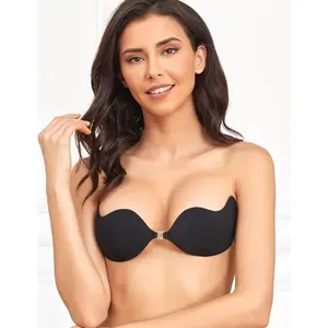Sticky Bra Backless Adhesive Strapless Invisible Push Up Stick on Bras for Women Dresses 2 Pair Reusable Nipple Cover Sports & Outdoor Black Womenswear Bodysuits Lingerie Teddy Bridal Fathersdaygift