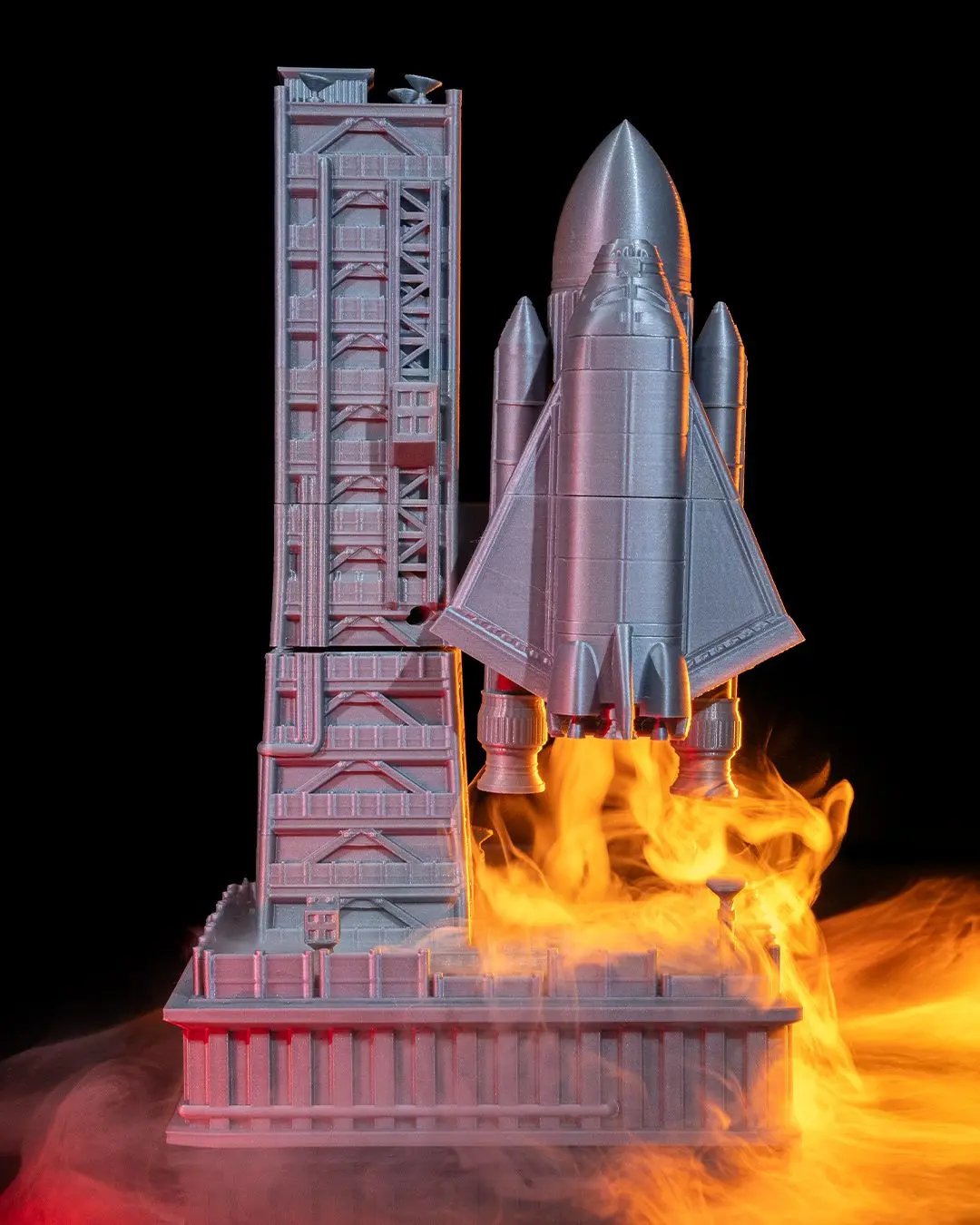 Misting Rocket Launch Statue