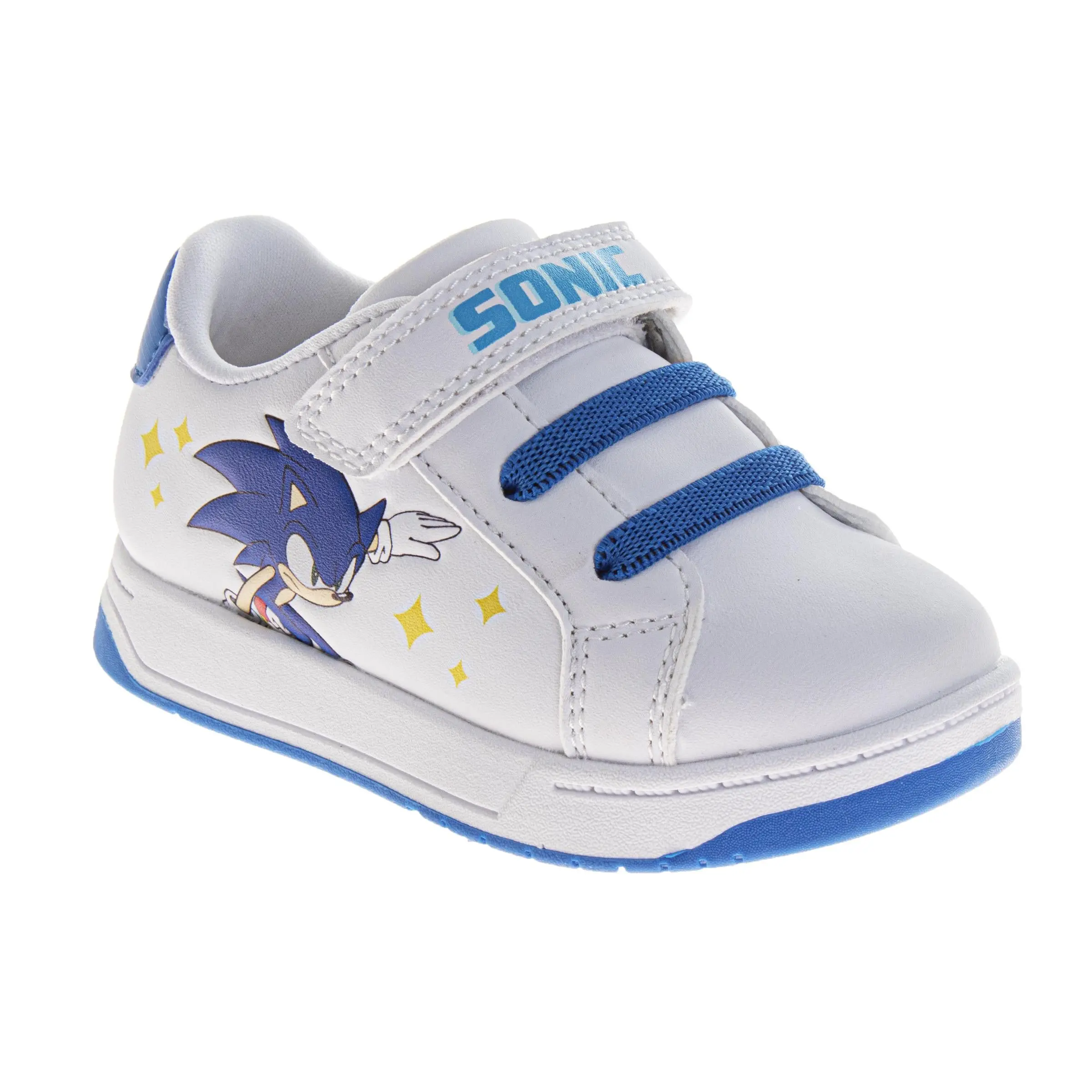 Sonic the Hedgehog Boys Court Sneakers with Hook and Loop Closure (Little Kid)