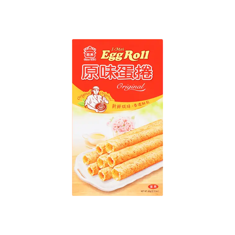 IMEI Crispy Milk Egg Rolls, Original Flavor Trans Fat Free Crisps & Puffed Snacks - 60g