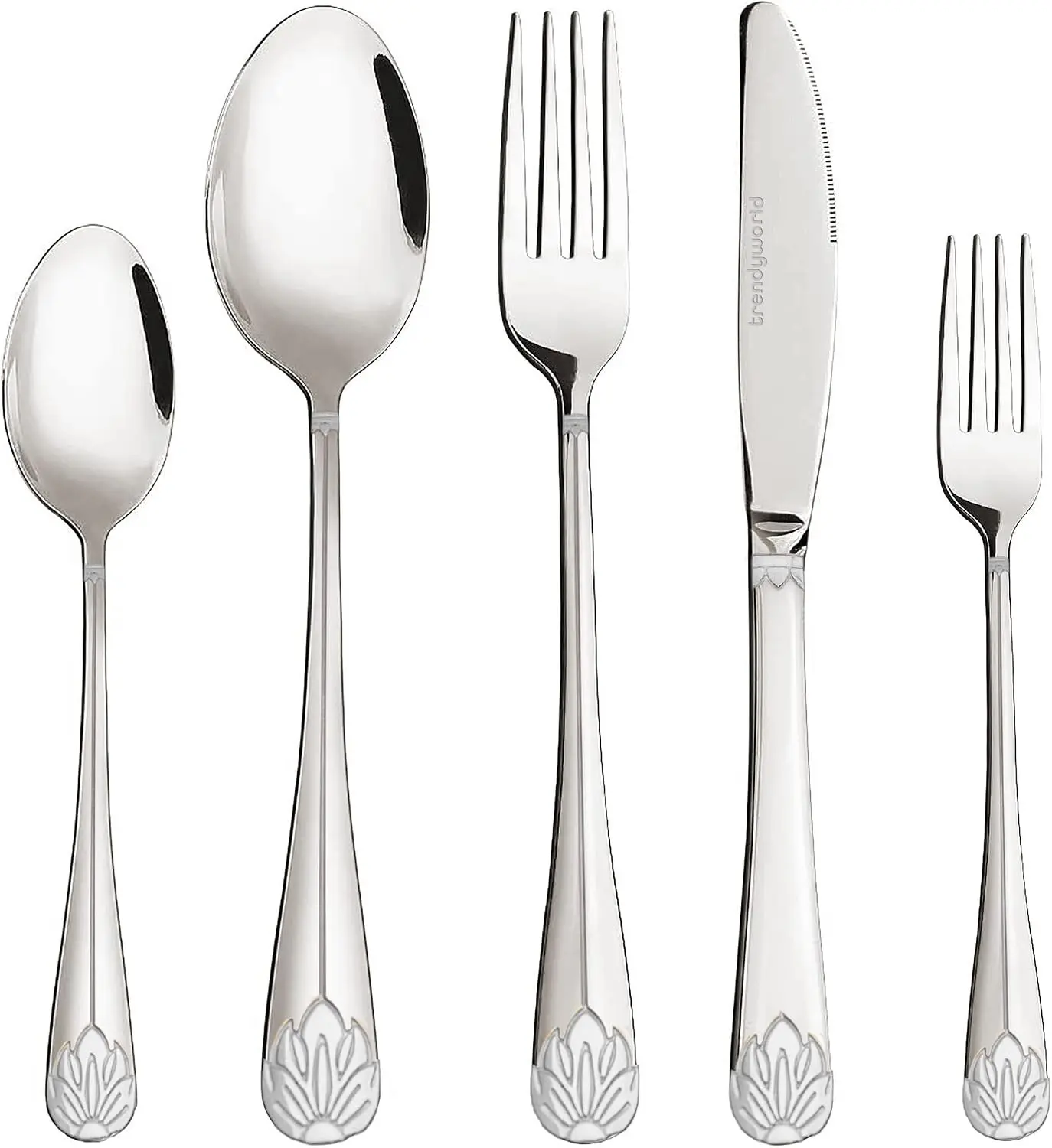 Silverware Set Limited Edition – 30 Piece Family Dinnerware Set – Flatware Set for 6 – Silver Tableware Set – Spoons, Knives, Teaspoons, Forks, Salad Forks