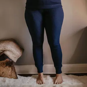 The Women's Ribbed Legging - Indigo