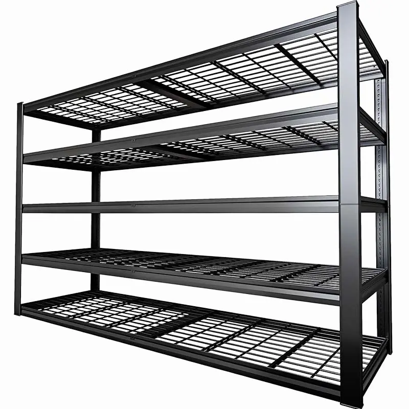 3000 LB Heavy-Duty Metal Storage Shelves - 5-Tier Extra Wide Utility Rack with Adjustable Height, No-Bolt Easy Assembly, Easyclimb Rubber ft for Garage, Warehouse, Kitchen - Solid Metal Construction