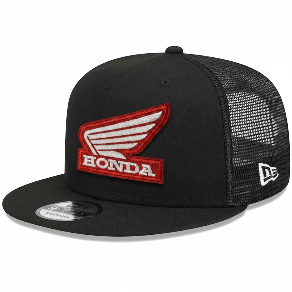 H0nd4 Cap Embroidered Snapback Hat Collection - Black White, Sports & Outdoor Accessory Hat