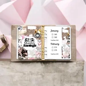 A5 Monthly Savings Challenge Planner with 8k 2.5k 12k 15k Goals 2026 12 months