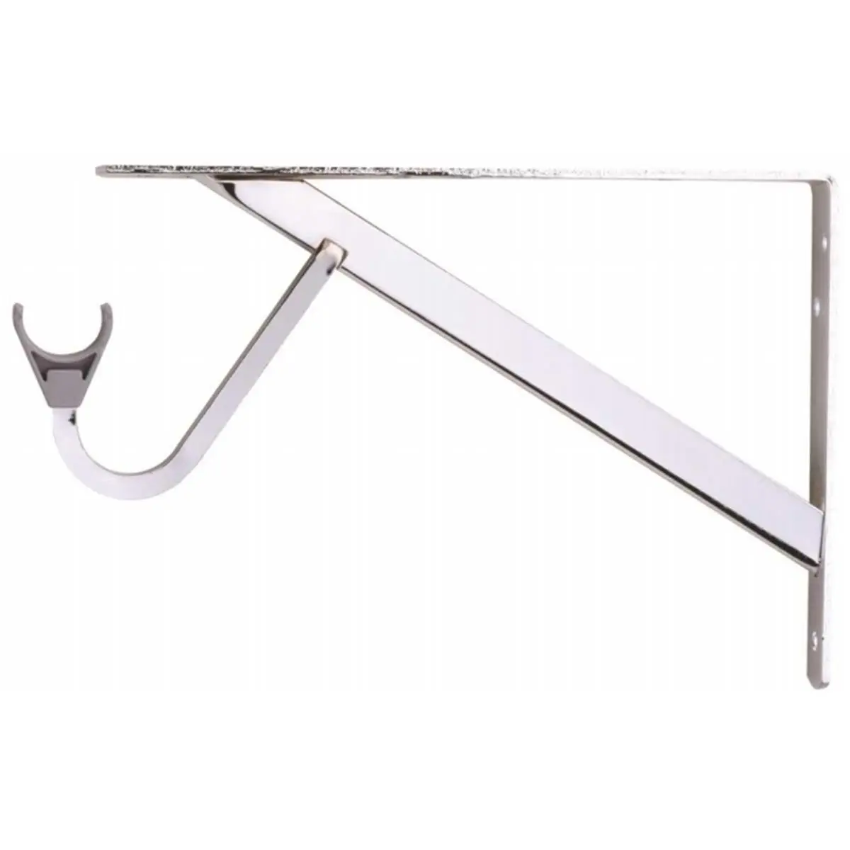 John Sterling 212 MAIN RP0495-CH Heavy-Duty Fast Mount Wall Closet Bracket Pack - Chrome, Steel Snap-In Closet Pole Hooks, Supports Shelves 11 in. to 15 in.