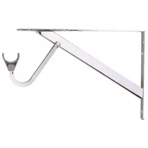 212 MAIN RP0495-CH Fast Mount Wall Closet-Max Shelf and Rod Bracket - Heavy-Duty Type Chrome, Steel Snap Hooks, Sturdy Pack Bracket
