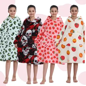 New Spring Kids Blanket, Fire Retardant Fabric, Diamond Pocket, Unisex, Hooded, Multiple Colors Available, Soft Comfort