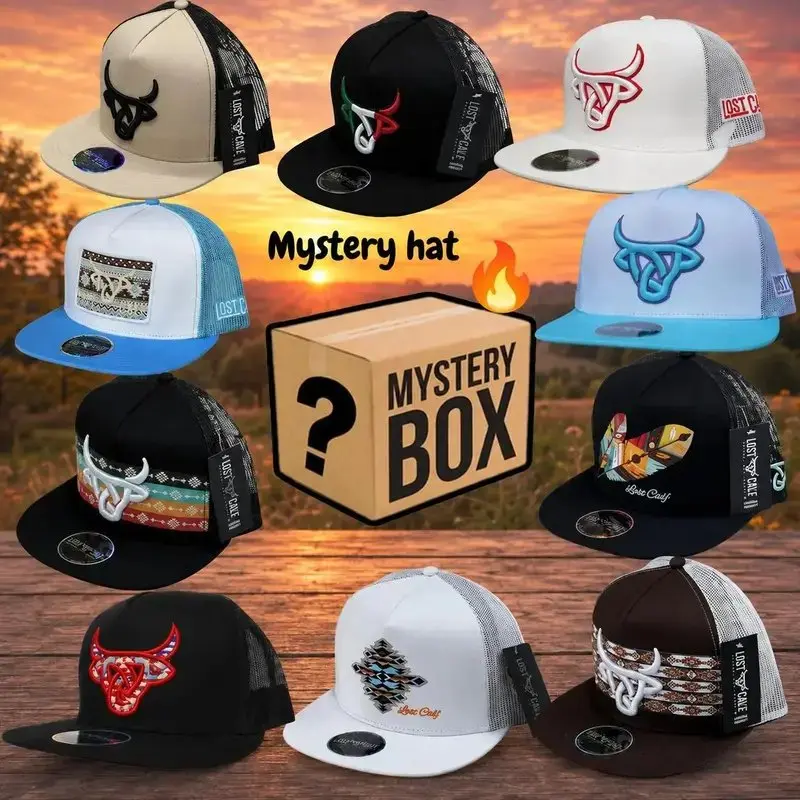 [BEST 2026] Hat Random Sent Western Hat ! Lost Calf Hervey, Tribe Flat Hat, Cow Print Hat, Lost Calf Hat - Koda White Brown,Lost Calf Unisex Lazo Flat Black Mesh Back Snapback Hats,Arrow Black Flat Bill