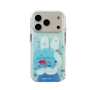 Creative Design Cute Ocean Rabbit Glitter Star Kawaii M-Miffy Phone Case For iPhone 17 16 15 14 13 Pro Max Plus Air Cover Everyday Simple High-End Holiday Gift Halloween Hoco Cases
