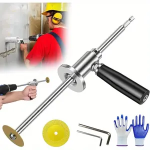Stainless steel PVC pipe internal cutter set (including diamond grinding wheel, wire saw and gloves)! Powered by a diamond grinding wheel! Adjustable cutting depth, precise and smooth cutting! Compatible with pipe diameters from 1.5 to 8 inches.