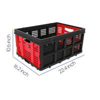62L Portable Collapsible Storage Crate（Red）