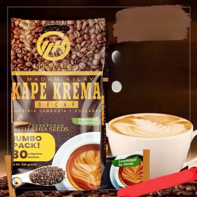 Madam Kilay Jumbo Pack Kape Krema Decaf Coffee Mix with Collagen