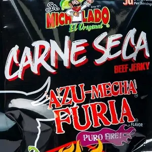Sr. Michelado Carne Seca - Crunchy Beef Jerky - Azu Mecha Furia BOLD 2.5oz