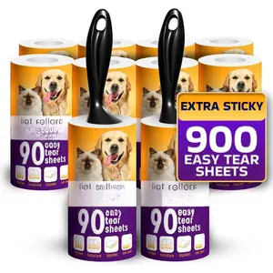 Lint Rollers  Value 10 Pack of 900 Sheets / 10 Refills, Sticky Roller , Lint Remover / Hair, Fuzz,  , Large Lint Removal Roller Clothe, Couch, Furniture