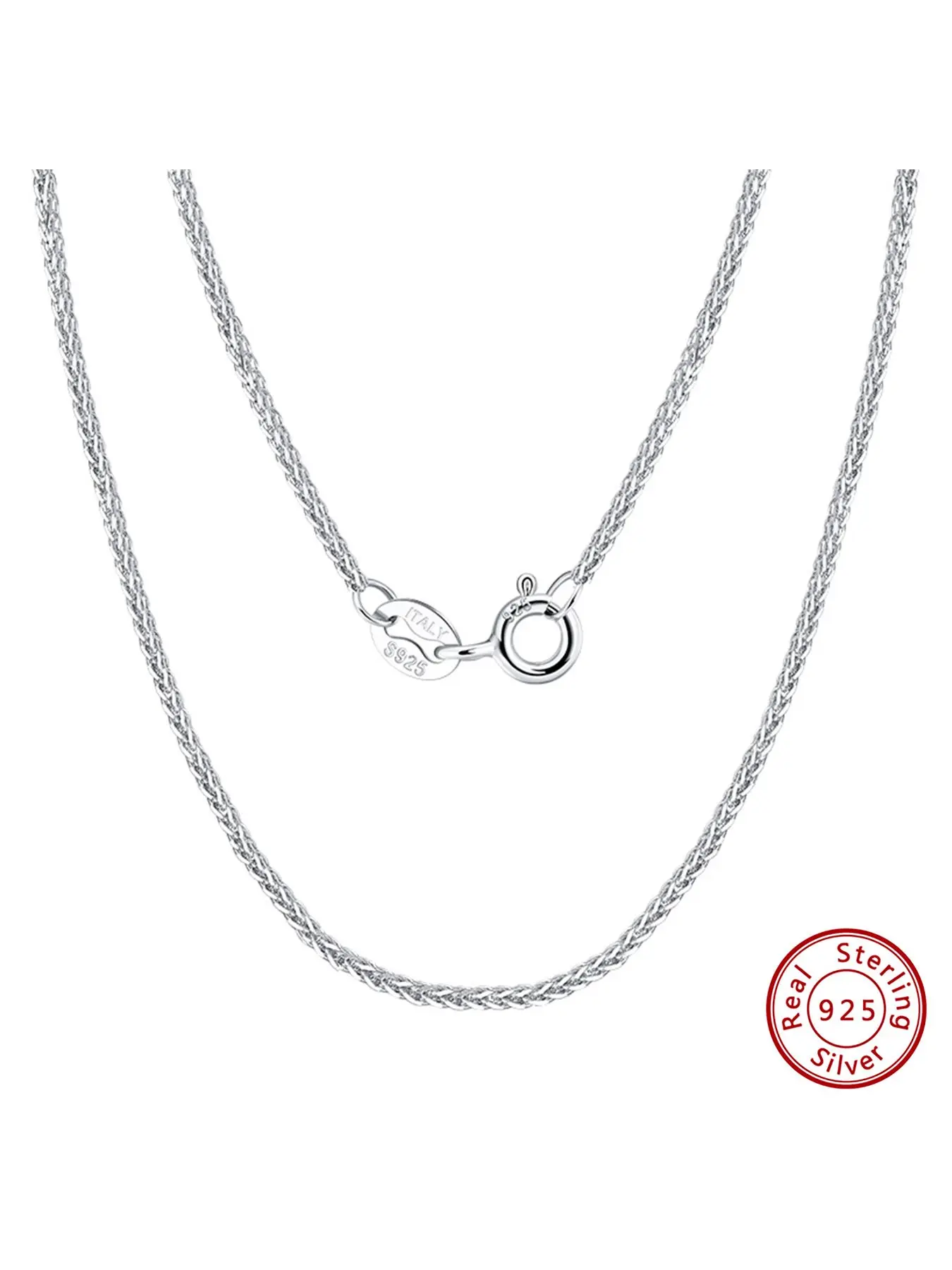 925 Sterling Silver Chopin Chain Choker Necklace for Women, Dainty Minimalist Necklace, 1.2mm Width, Twisted chain 40-60cm Chain, Elegant Basic Jewelry Accessory
