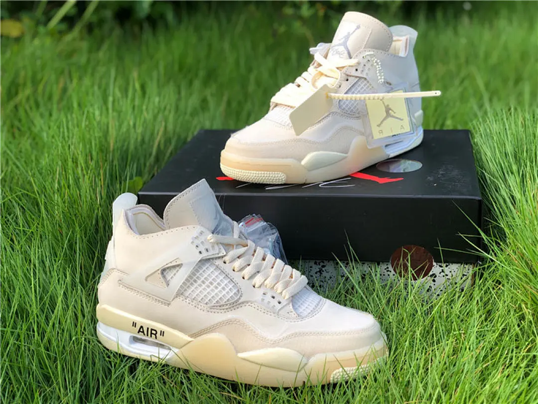 Brand New Sealed Retro Collab Basketball Sneakers Unisex Sail Cream Beige Colorway Transparent Mesh Suede Breathable Cushioned Sports Shoes With Original Shoe Box