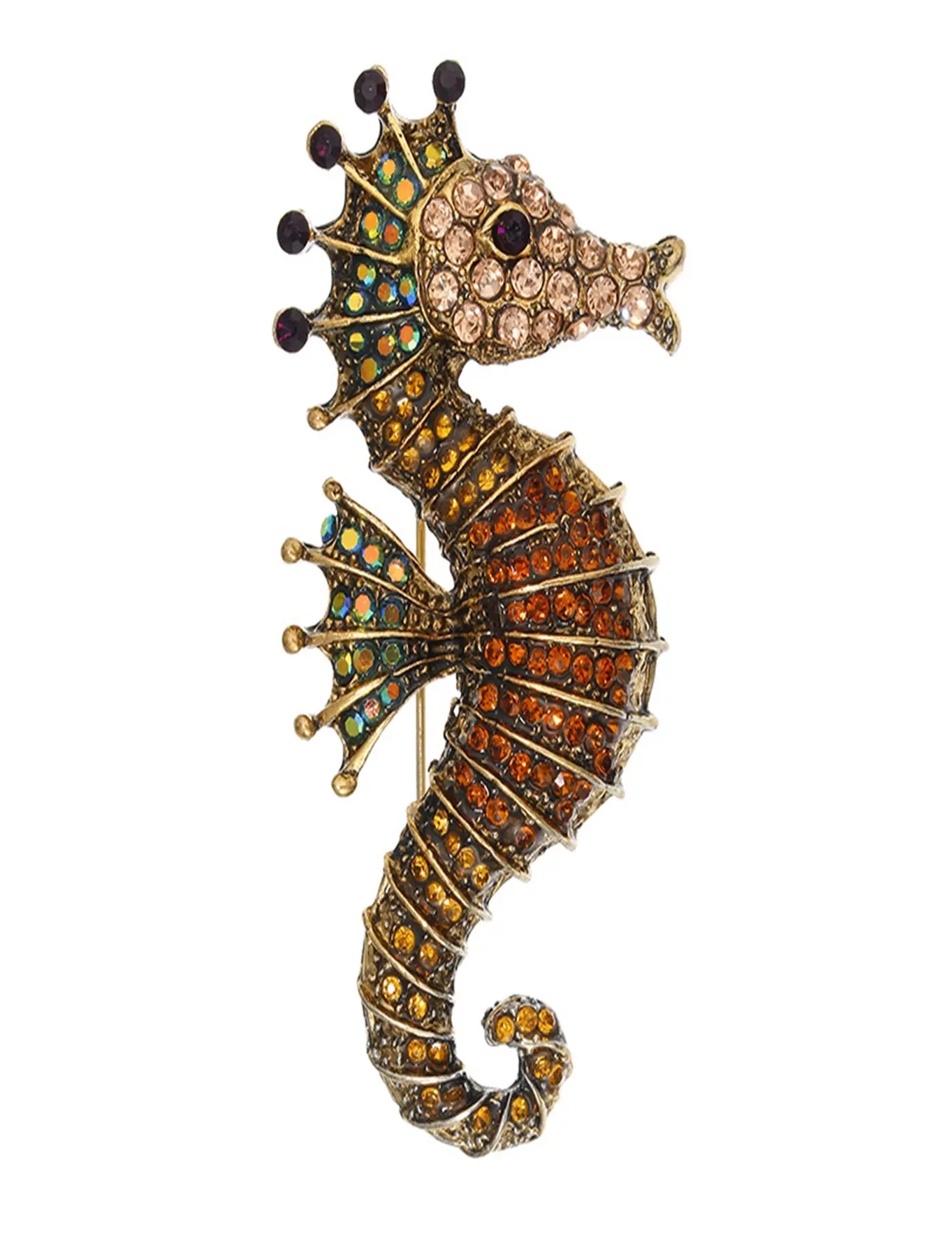Women's Fashion Seahorse Exquisite Brooch Lapel Pin Jewelry, Brooch Pins, Multifunctional Animal Accessory, Ideal for Dresses and Suits, Perfect for Weddings and Casual Wear