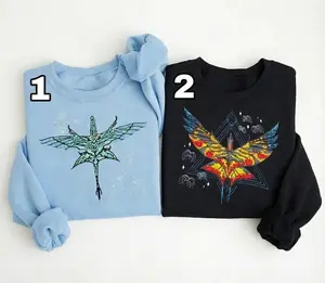 Avatar Fire and Ash embroidered T-shirt Sweatshirt Hoodie, Gift For Movie Fan, Pandora embroidery shirt, Toruk and Ilu Avatar movie shirt, Matching couple