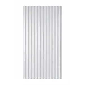10 Pcs - Clear Polycarbonate Corrugated Trapezoid Roof Panels - 72" L x 21" W - 10 piece Pack - UV Protected Waterproof Roof Sheets