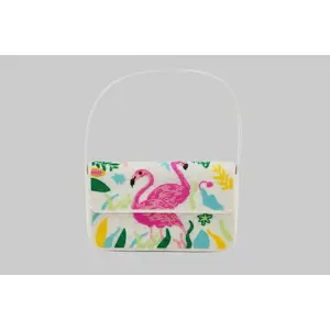 Trending Beaded Bag - Pink Flamingo