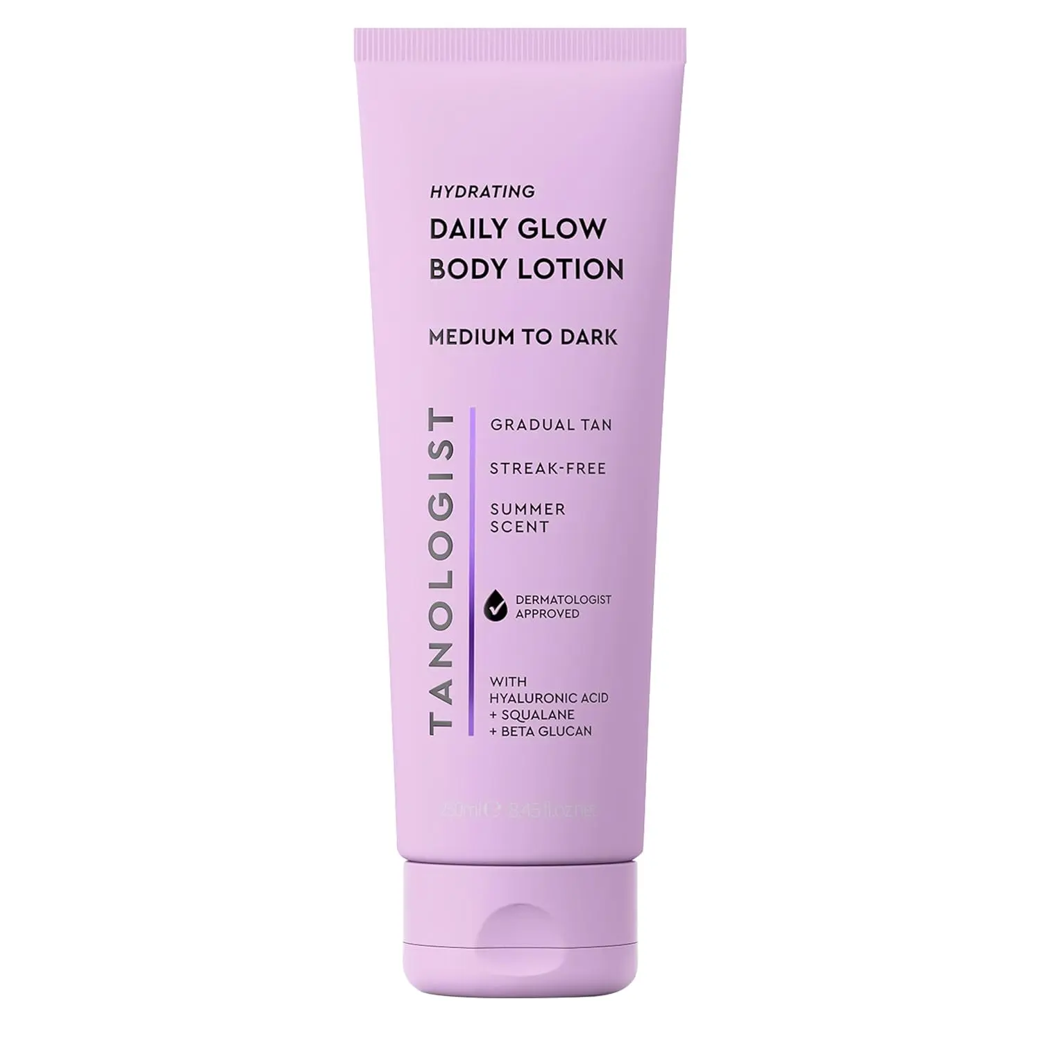 Tanologist Hydrating Daily Glow Body Lotion, Medium/Dark, 8.45 fl oz | Summer glow, gradual self tanner body lotion, sunless tanner, vitamin C, niacinamide
