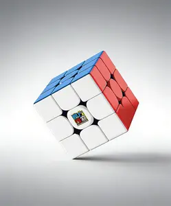 Moyu RS3M 3x3 Magnetic Speed Cube, 48 Magnets Stickerless Magic Cube with Stand, Professional Smooth Puzzle Brain Teaser Toy for Kids Adults
