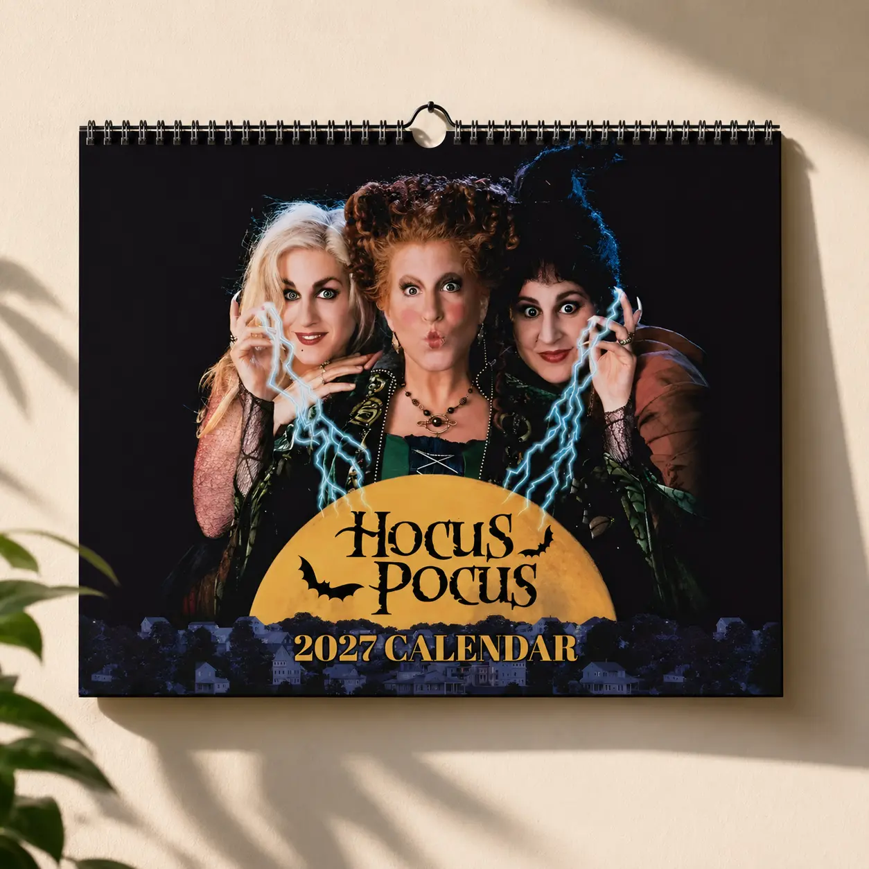Hocus Pocus 2027 Wall Calendar, Sanderson Sisters Spooky Movie Hanging Calendar, Halloween Witch Decor 12 Month Organizer, Vintage Movie Fan Gift