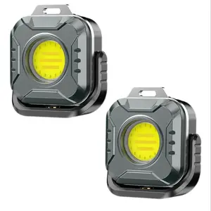 EDC Mini Magnetic Work Light, 1 Count/2 Counts Rechargeable Work Light, Portable Magnetic Flashlight Inspection Light for Car Repair, Camping, Emergency