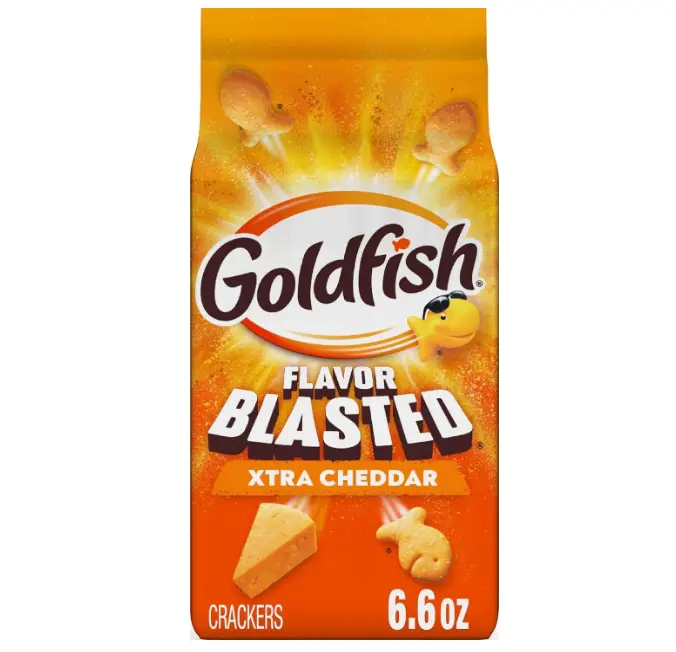 Flavor Blasted Xtra Cheddar Cheese Crackers, Baked Snack Crackers, 6.6 oz Bag