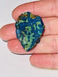 14g High Grade Malachite Azurite Gemstone Stabilized Rough Slab Lapidary Bisbee
