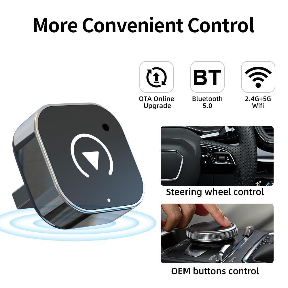 2026 New Upgraded CarPlay Wireless Adapter, for iPhone/Android, Instant Connection & Hands-Free Calling Feature
