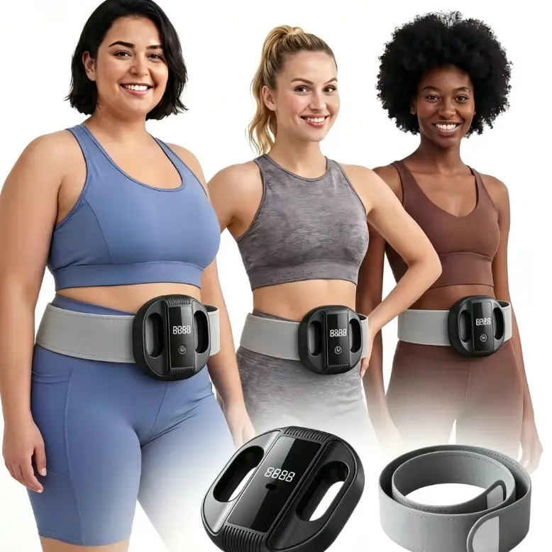 2026 New Fascia Ring Vibratory Muscle Massager - Cordless Rechargeable Portable Muscle Recovery Device, Upgraded Adjustable Strap (Fits Up to 55in Waist) for Waist & Back Relaxation, Ideal Adult Gift, Muscle Massagers