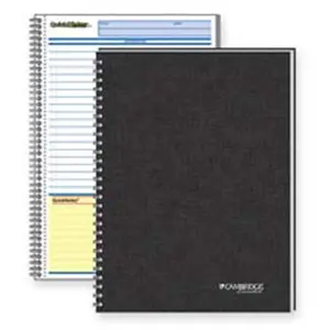 Mead MEA QuickNotes Notebook- 1 Subject- 80 Sheets- 8in.x5in.- Black