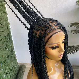 wig melon in black light weight with combs and adjustable band. high quality grade A Lace