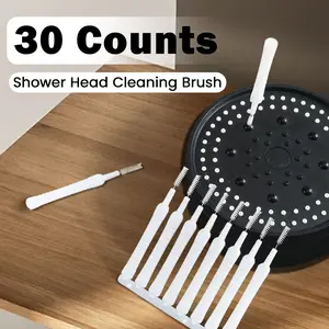 30 Counts Shower Head Cleaning Brush, Small Anti-Clogging Shower Nozzle Cleaner Picks Multifunctional Showerhead Cleaner Tool for Pore Hole Bathroom Home Supplies