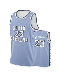 North Carolina Men's Blue Basketball Jersey #23, Sweat-Wicking Quick-Dry Fabric, Comfortable Outdoor Sports & Training Wear, Basketball Shirt