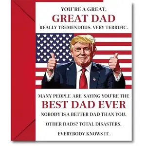 Funny Fathers Day Card, Happy Birthday Cards Humor Gift from Son Daughter or Kids – Hilarious & Heartfelt Greeting Card for Dad, Grandpa, Husband – Premium Quality.