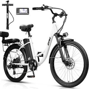 ZNH 750W Peak Electric Bike for Adults, 24" E-Bike| 48V 13Ah Battery| 20MPH, 50 Miles| 7-Speed| Dual Suspension| Electric Bikes for Men & Women Commuter