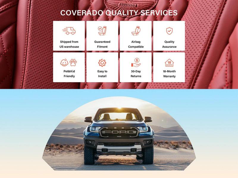 【Coverado】Universal Fit 5-Seater PU Leather Car Seat Cover - Universal Auto Sedan Seat Cover Luxury Leather Custom Seat Covers for Pick-up Truck - Seat Filler Royal Blue - Fits 6000+ Models 1Year Warranty Black Friday Deal B8839
