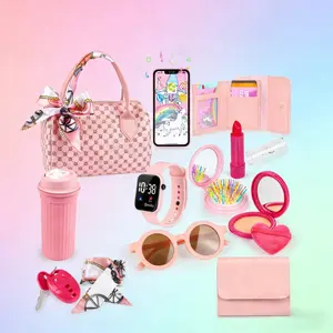 Princess Role Play Toy Set for Kids, Includes Handbag Phone Wallet Beauty Props, Ideal for Birthday Parties and Home Games, Ages 3+, Kids Vanity