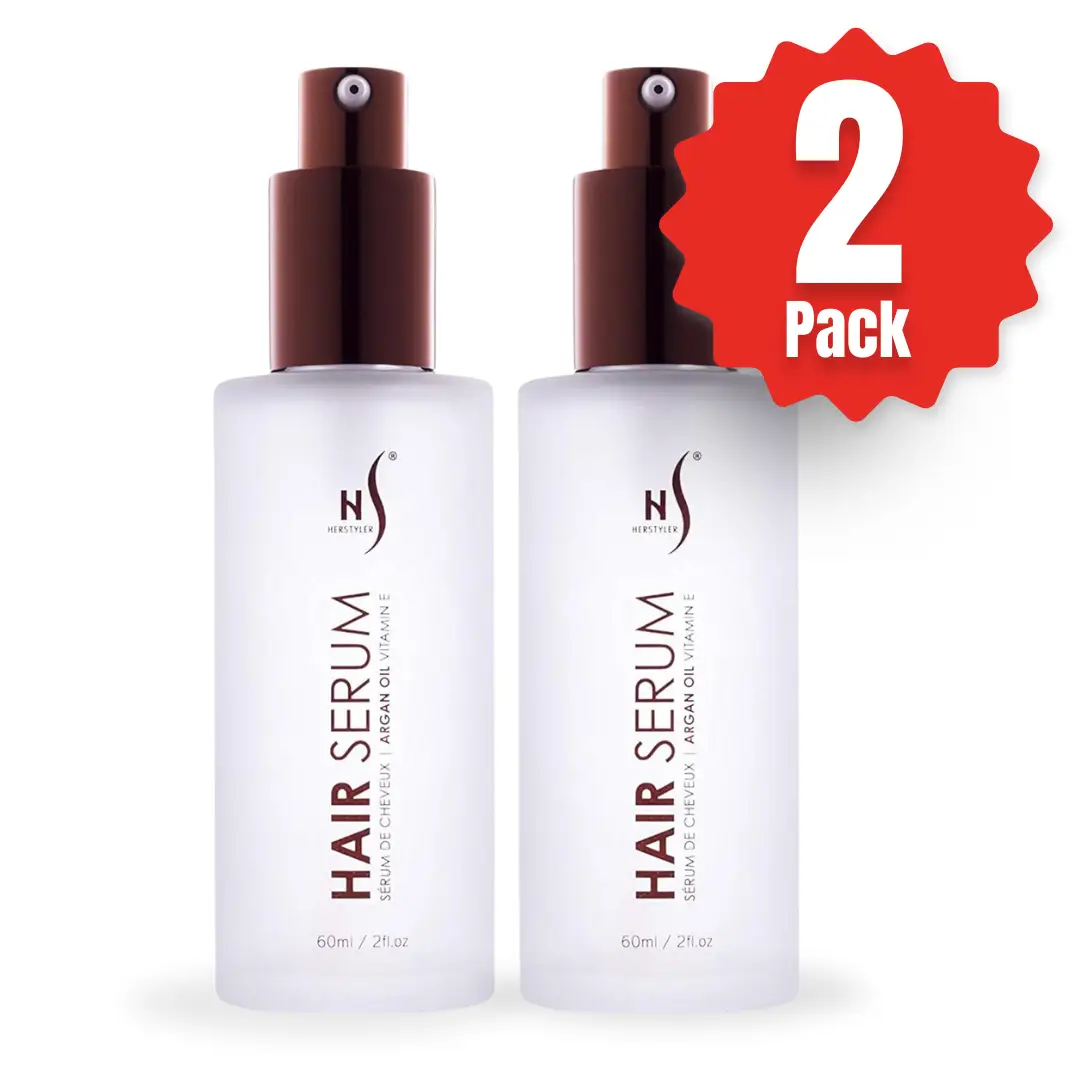 Herstyler Argan Oil Serum for Natural Shine - Anti-Frizz Straightening Serum for Damaged Tresses (Pack of 2) Haircare Gift