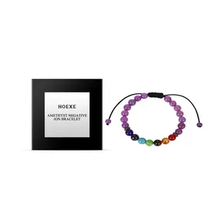 Hoexe Amethyst Bracelet Turquoise Simple Versatile Fashionable Personality Unisex Couple Pink Quartz Amethyst Bracelet